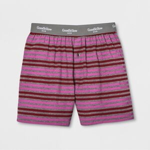 GOODFELLOW & CO KNIT BOXERS - HEATHER STRIPES SIZES MED & XL (NEW WITH TAGS)
